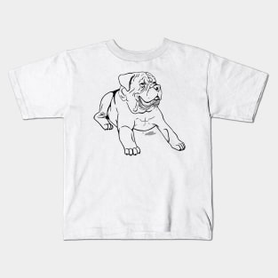 Drooly Mastiff (outline) Kids T-Shirt